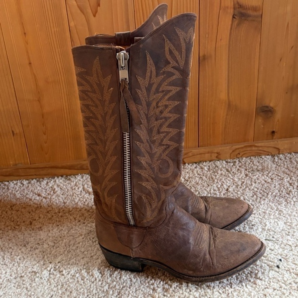 Old Gringo Mayra Western Boot Brown Leather 18" Pointed Toe
